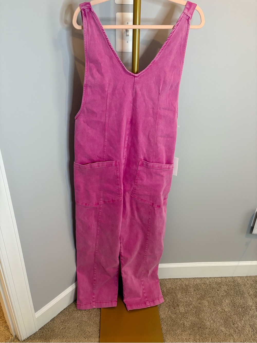 Women’s Pink Overalls One-Piece Jumper